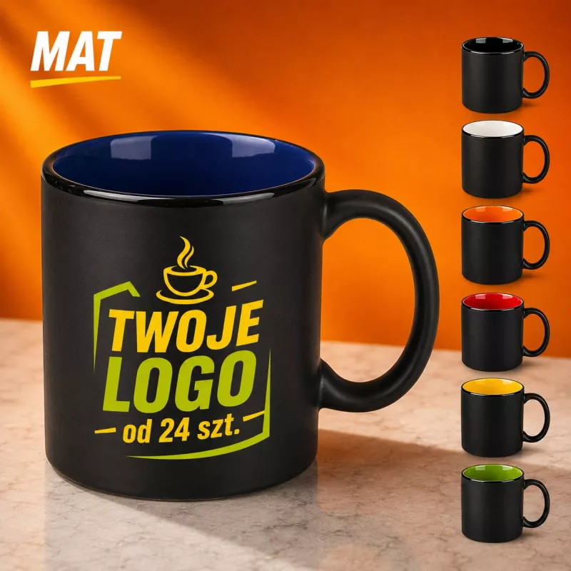 Kubek reklamowy Tomek Supreme (300 ml) - czarno-niebieski (M/102-CZARNO/NIEBIESKI)