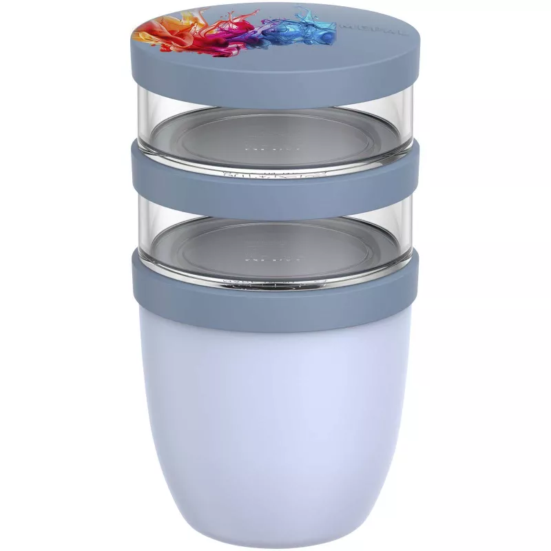 Mepal Ellipse 3-częściowy izolowany pojemnik na lunch o pojemności 500 ml + 2 x 200 ml - Niebieski (11314352)