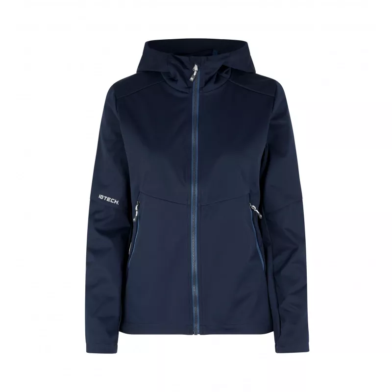 Kurtka damska ID softshell z kapturem 0837 185 g/m² - Navy (0837-NAVY)