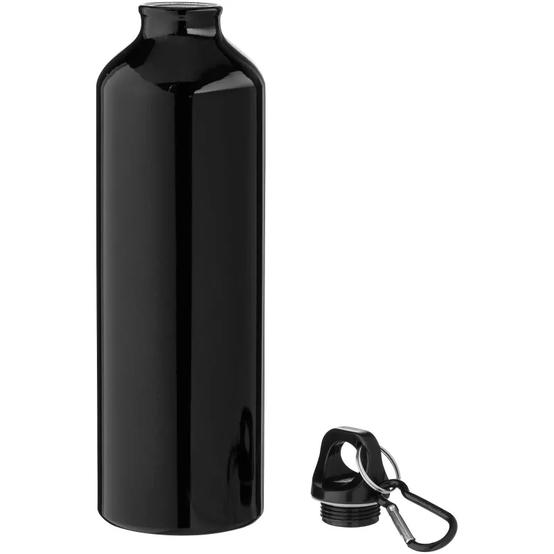 Butelka reklamowa 770 ml Oregon aluminiowa z karabińczykiem - Czarny (10029706)