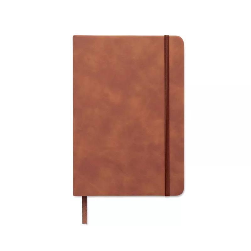 Notes A5 w twardej okładce z PU 80 kartek w linię TINT - Brazowy (MO2664-01)