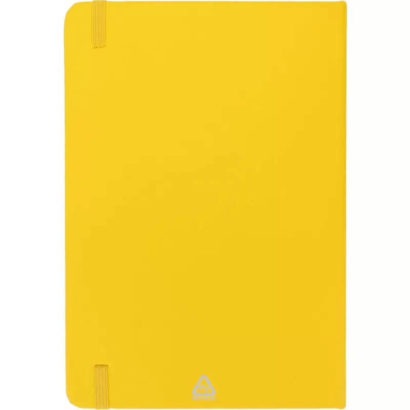 Notatnik A5 w linie z materiałów z recyklingu DOMINIK - żółty (2526108)