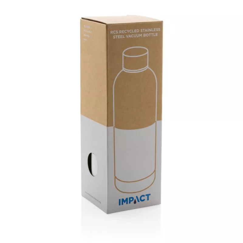 Butelka termiczna 500 ml, stal nierdzewna z recyklingu - biały (P435.703)