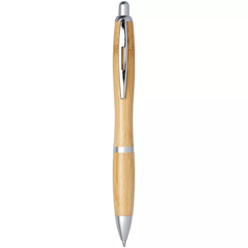 Bambusowy długopis Nash - Piasek pustyni-Srebrny (10737800)