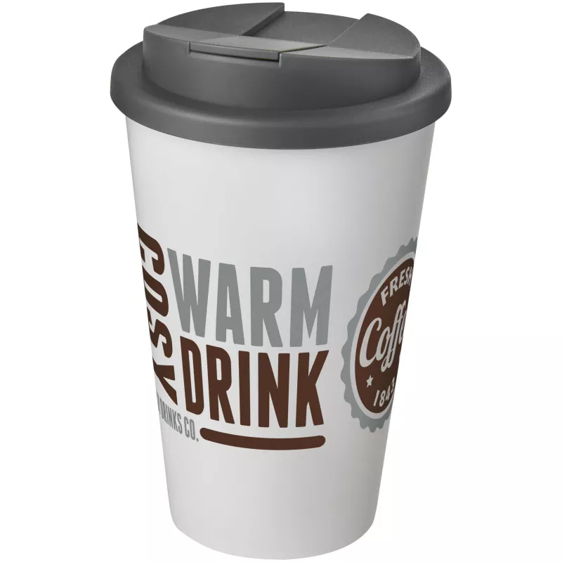 Americano® 350 ml tumbler with spill-proof lid - Biały-Szary (21069512)