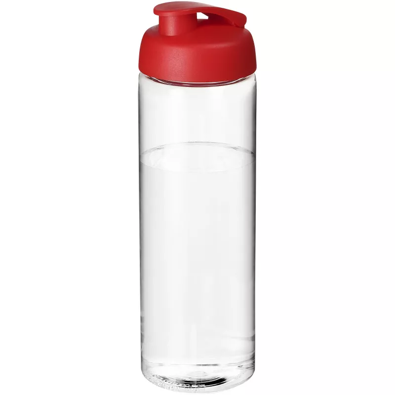 Bidon H2O Vibe o pojemności 850 ml z otwieranym wieczkiem - Czerwony-Przezroczysty (21009403)