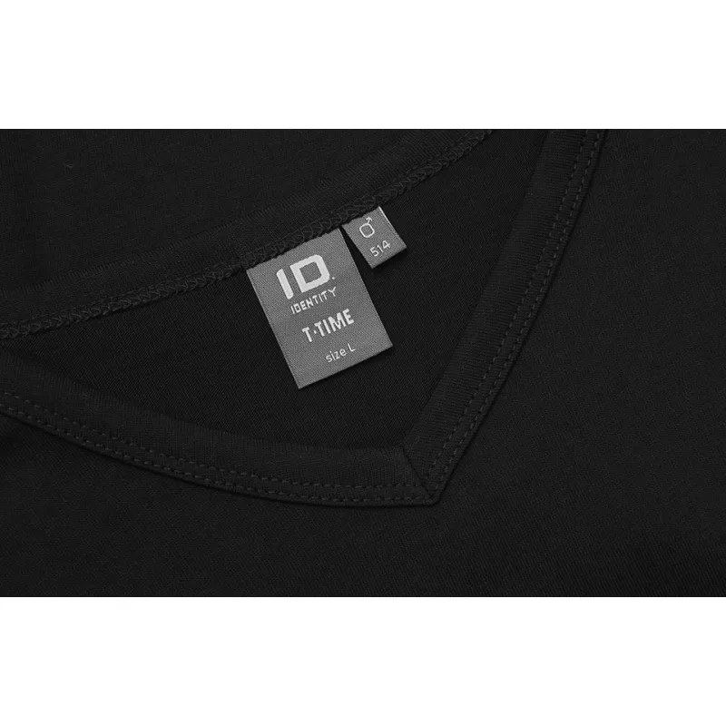 T-shirt ID  T - TIME®/v-neck 175 g/m² - Black (0514-czarny)