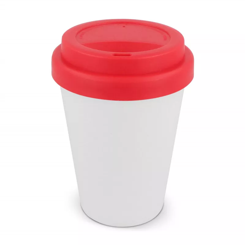 Filiżanka do kawy RPP z białym korpusem 250ml - biało / czerwony (LT98867-N0121)