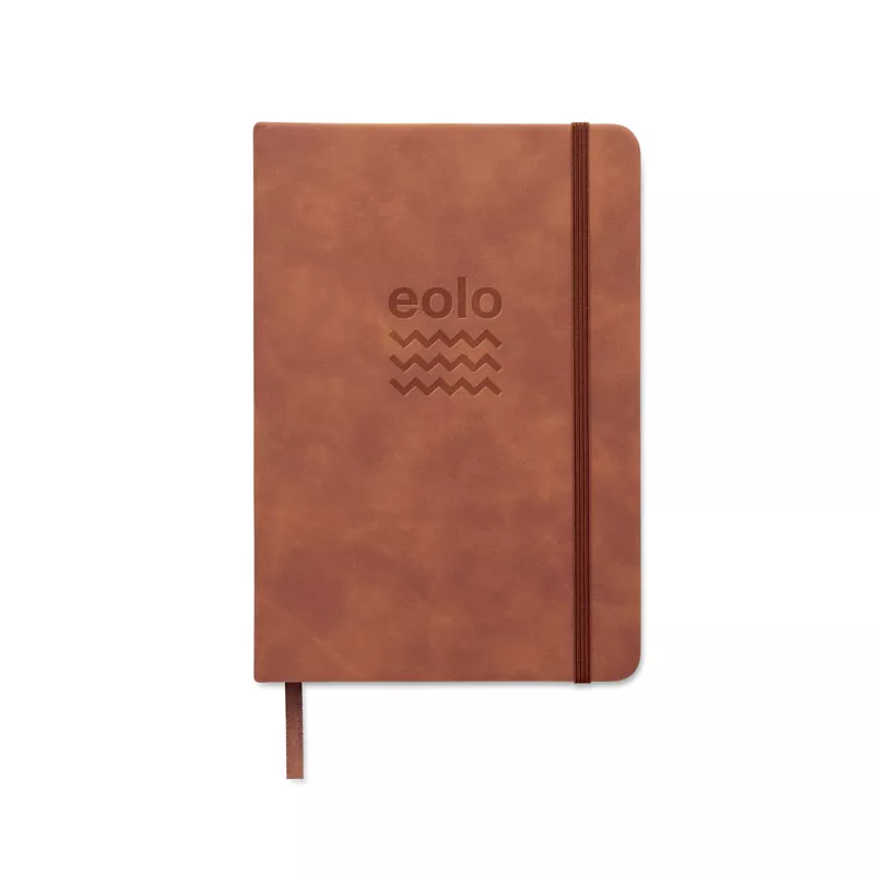 Notes A5 w twardej okładce z PU 80 kartek w linię TINT - Brazowy (MO2664-01)