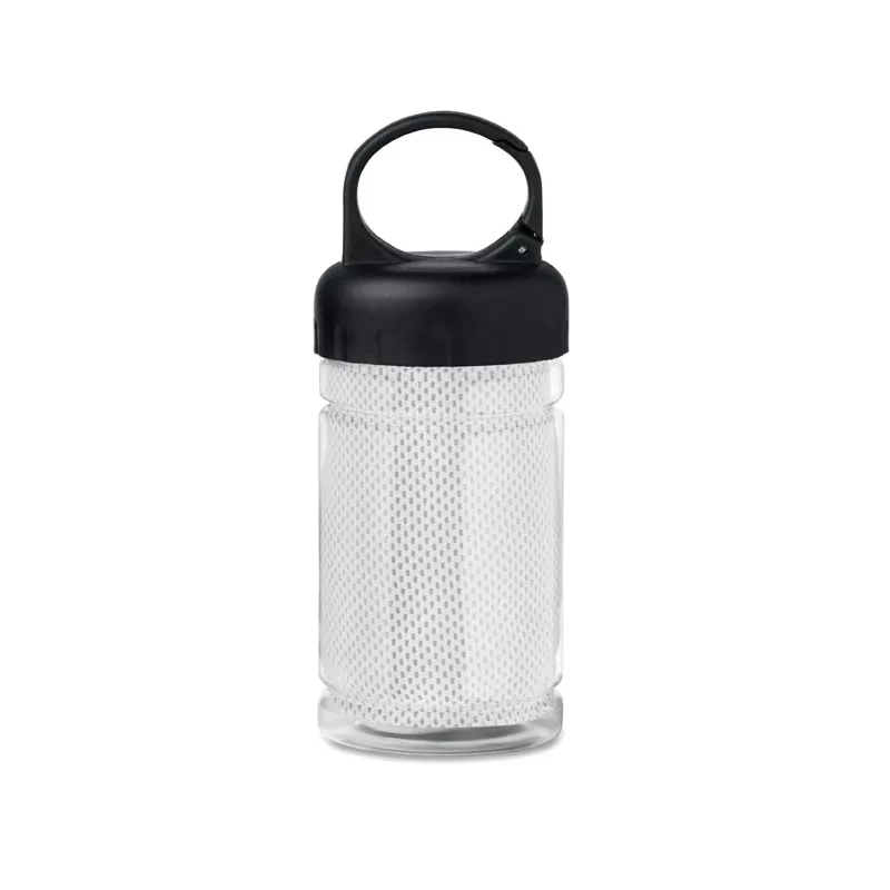 Ręcznik sportowy w butelce PET 30x80 cm FRIS - Bialy (MO9203-06)