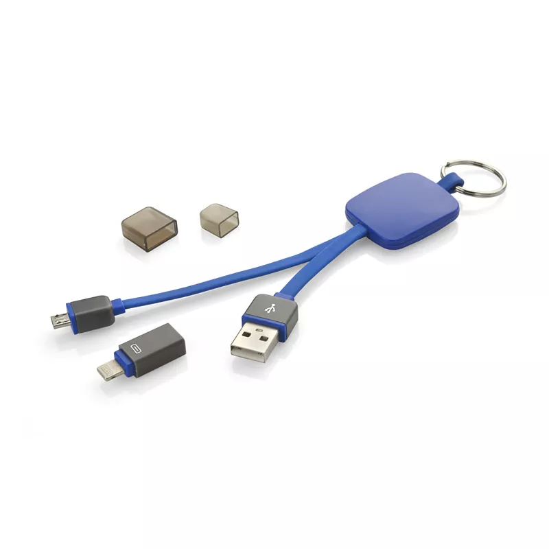 Kabel USB 2 w 1 MOBEE - niebieski (45009-03)