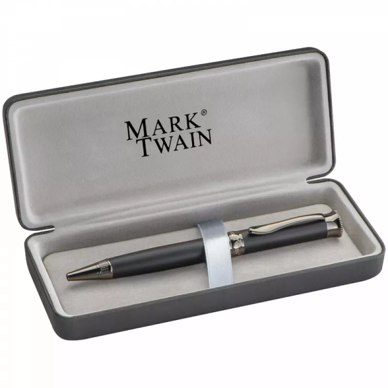 Długopis metalowy Mark Twain - czarny (1061203)
