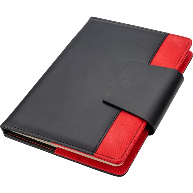 Notes A5 w linie z PU z recyklingu ASUNCION - czerwony (422905)