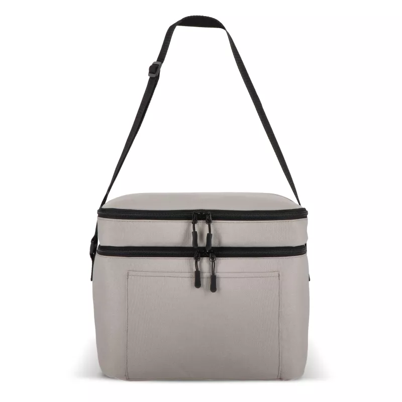 Torba termoizolacyjna R-PET 600D z podwójną komorą 30 x 20 x 25 cm 15 l - szary (LT95389-N0061)