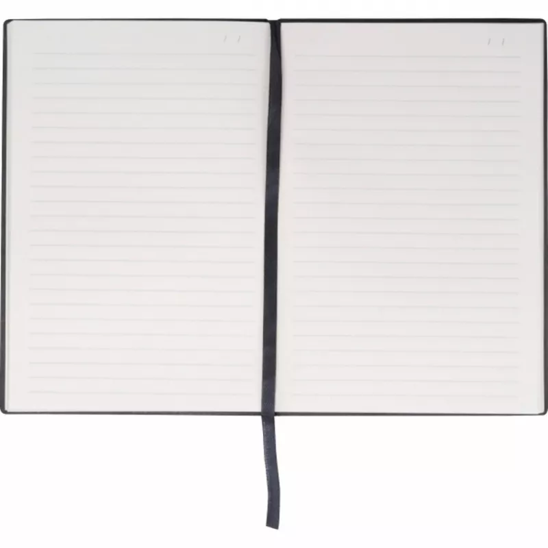 Notatnik A5 w linie z papieru z recyklingu FARGO - czarny (534603)