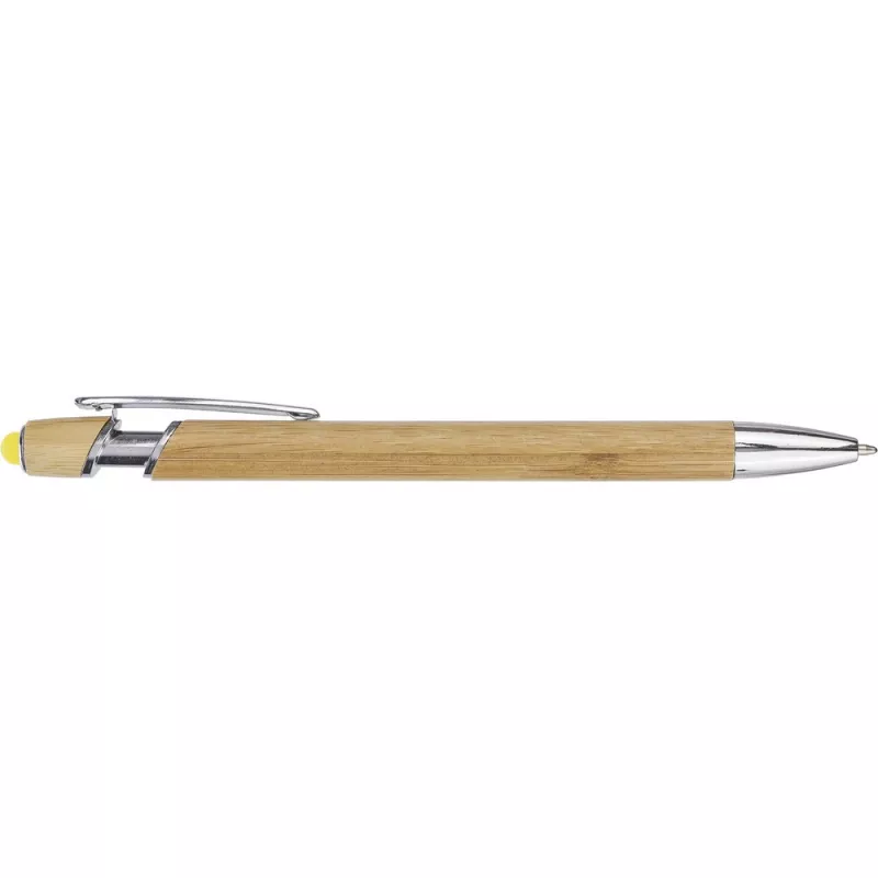 Bambusowy długopis, touch pen - żółty (VA442-08)