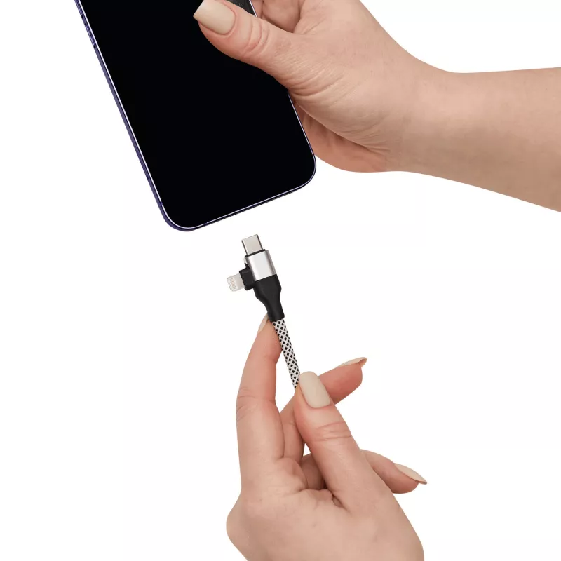 Kabel do ładowania i przesyłania danych - srebrny (56-1107413)