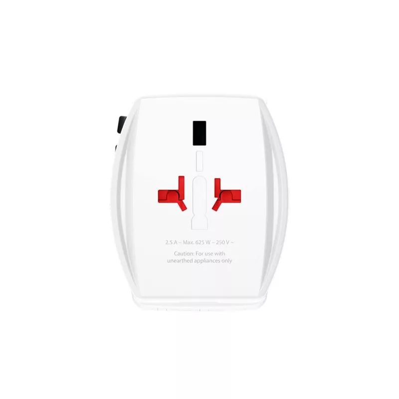 SKROSS® MUV AC65PD – uniwersalna przejściówka z kablem USB-C  - Biały (12462001)