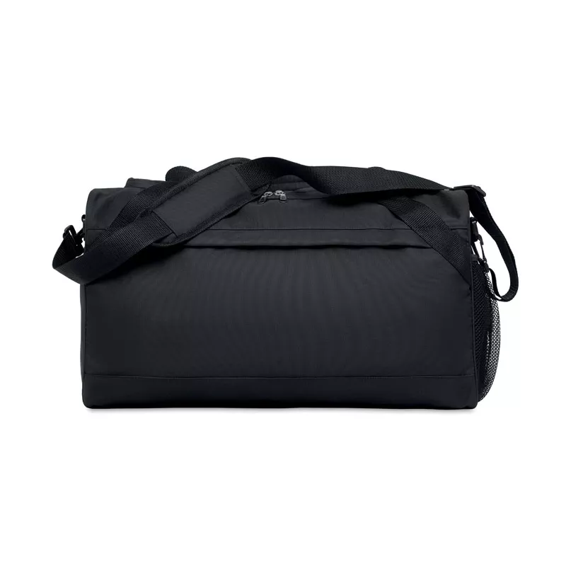 Torba sportowa z RPET 600D z odpinanym paskiem TERRA + - Czarny (MO6209-03)