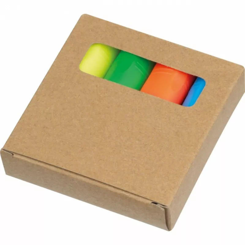 Mini zakreślacze 4 kolory SETH - wielokolorowy (24721mc)