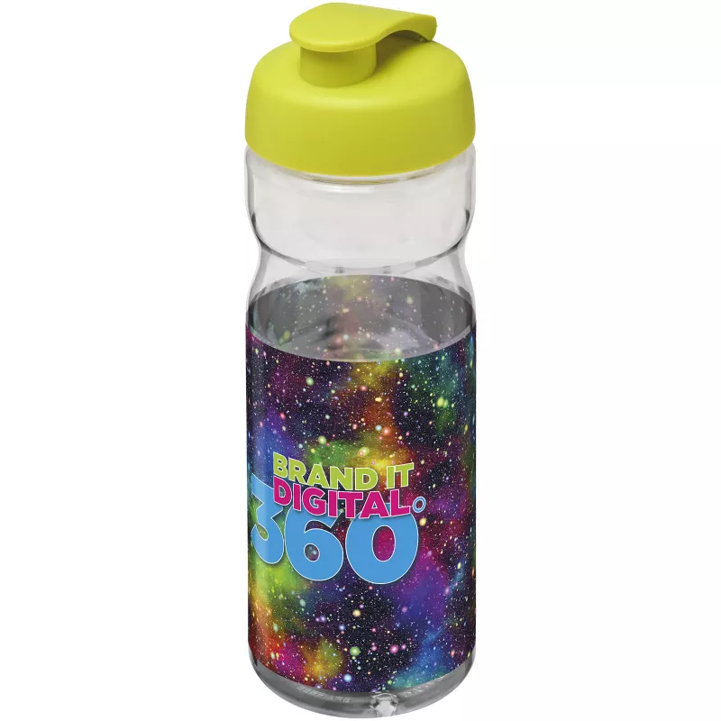 Bidon H2O Base® z wieczkiem zaciskowym 650 ml - Limonka-Przezroczysty (21004504)