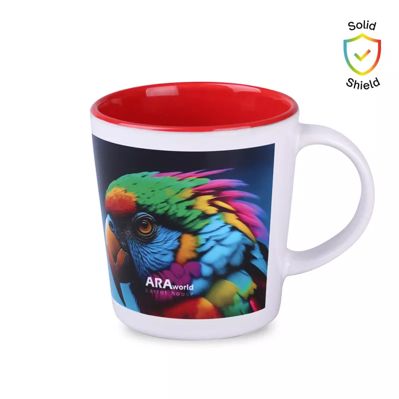 Kubek pod sublimację Berg Art Solid (380 ml) - biało-czerwony (M/548-BIAŁO/CZERWONY)