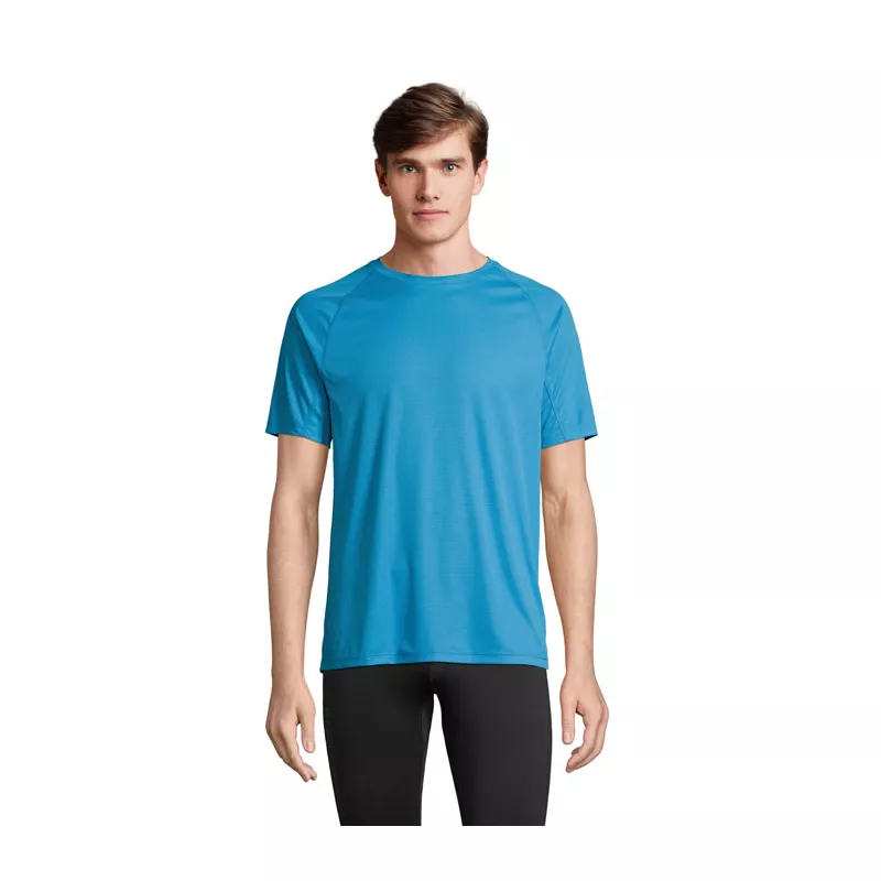 Koszulka sportowa unisex z recyklingu Sol's VORTEX - Aqua (S04787-AQ)