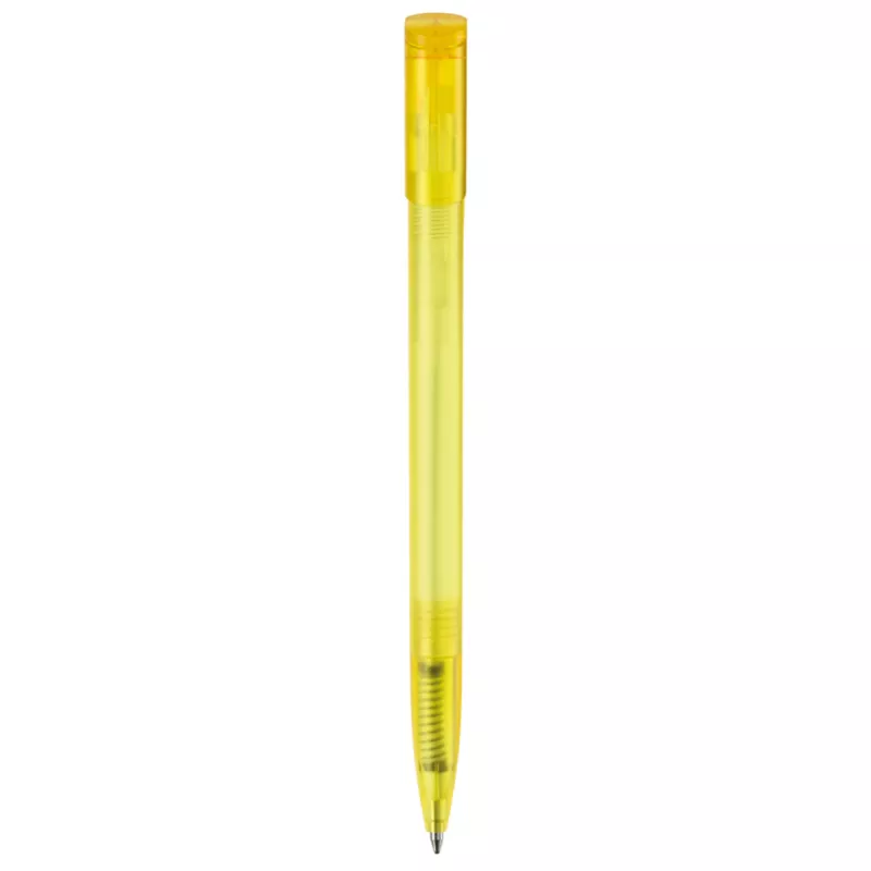 Długopis plastikowy Deniro Frosty - żółty  mrożony (LT87952-N5441)
