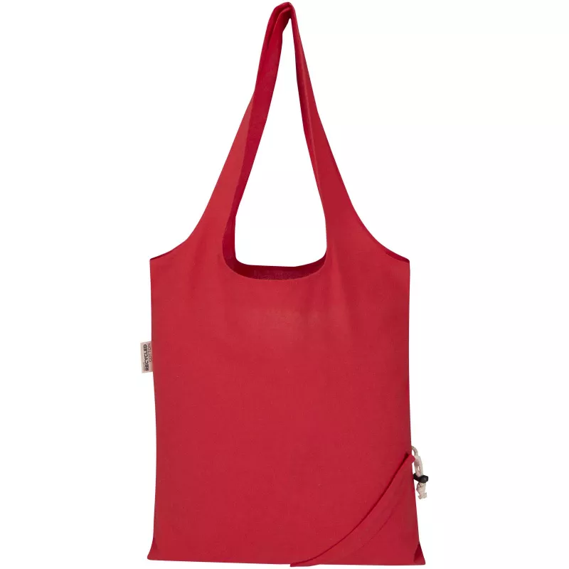 Madras Blend - torba na zakupy, wykonana z recyklingowanej baweły o gramaturze 140 g/m² posiadającej certyfikat GRS, składana - Czerwony (12080521)