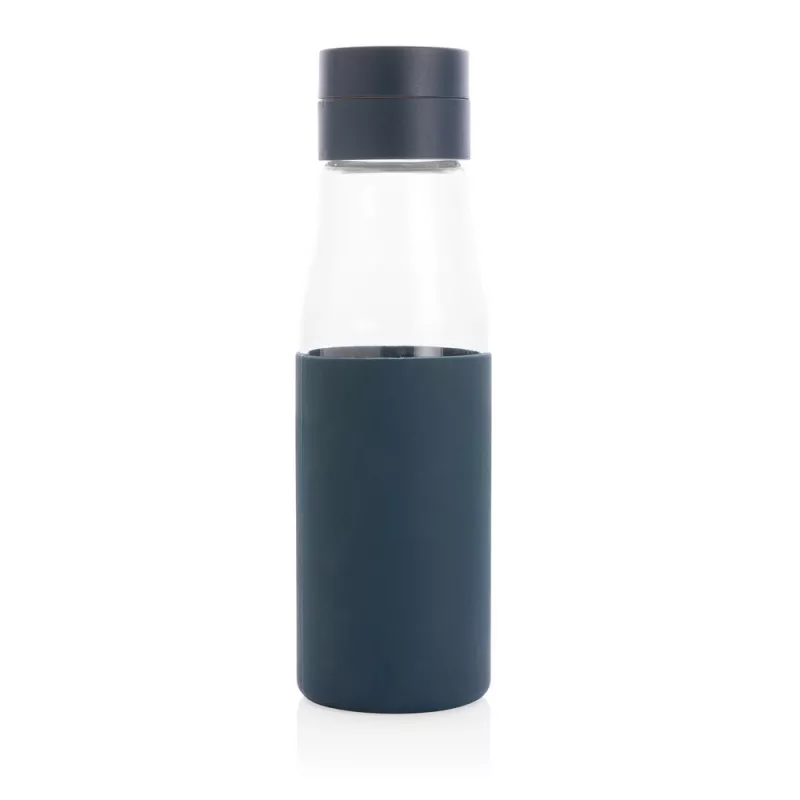 Szklana butelka 650 ml Ukiyo, monitorująca ilość wypitej wody - niebieski (P436.725)