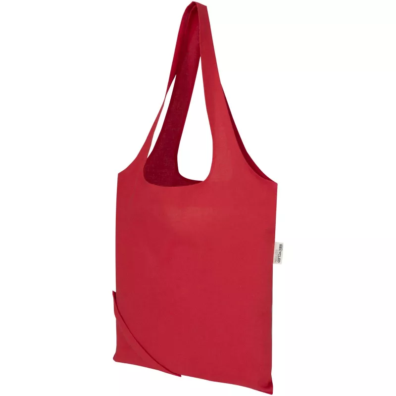 Madras Blend - torba na zakupy, wykonana z recyklingowanej baweły o gramaturze 140 g/m² posiadającej certyfikat GRS, składana - Czerwony (12080521)