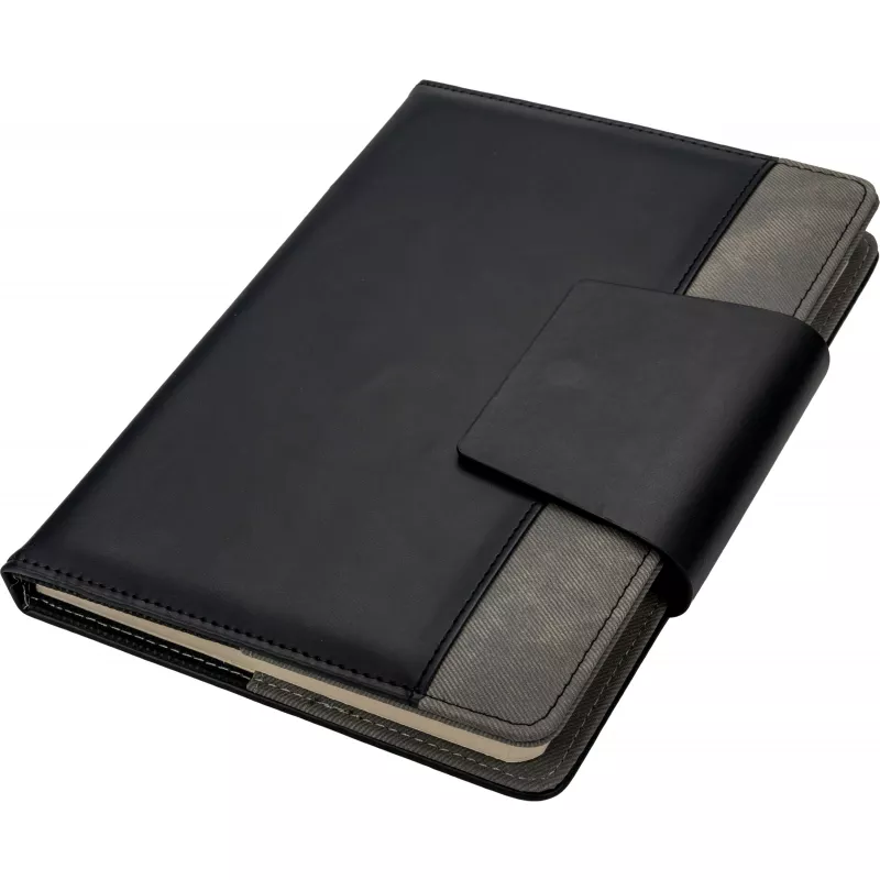 Notes A5 w linie z PU z recyklingu ASUNCION - ciemnoszary (422977)