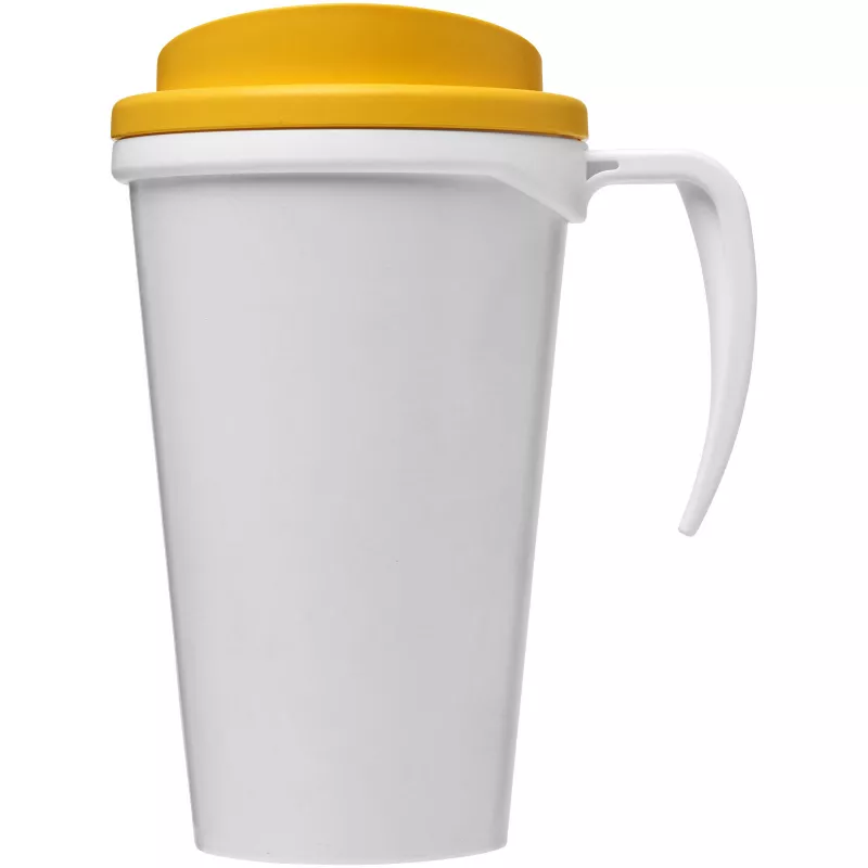 Kubek termiczny z serii Brite-Americano Grande o pojemności 350 ml - Biały-Żółty (21000611)
