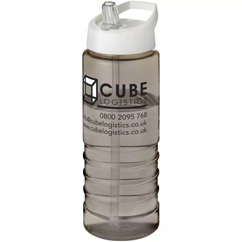 Bidon H2O Treble o pojemności 750 ml z wieczkiem z dzióbkiem - Biały-Ciemnografitowy (21087703)