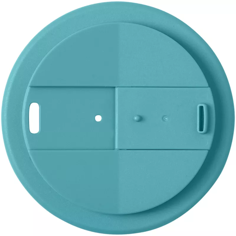 Kubek Americano® Eco z recyklingu o pojemności 350 ml z pokrywą odporną na zalanie - Błękitny-Czarny (21042551)