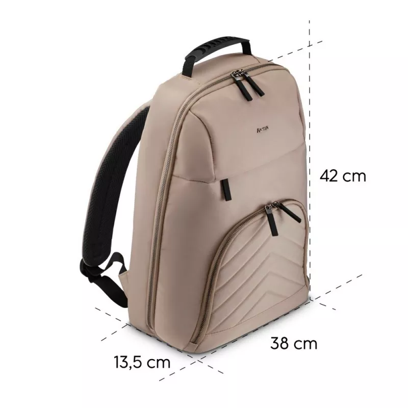 Plecak na laptopa 16,2" Hama Lightweight Premium - beżowy (VH041-20)