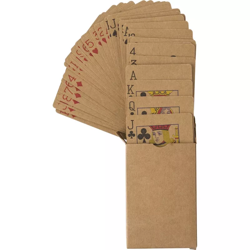 Karty do gry z papieru z recyklingu - brązowy (V8306-16)