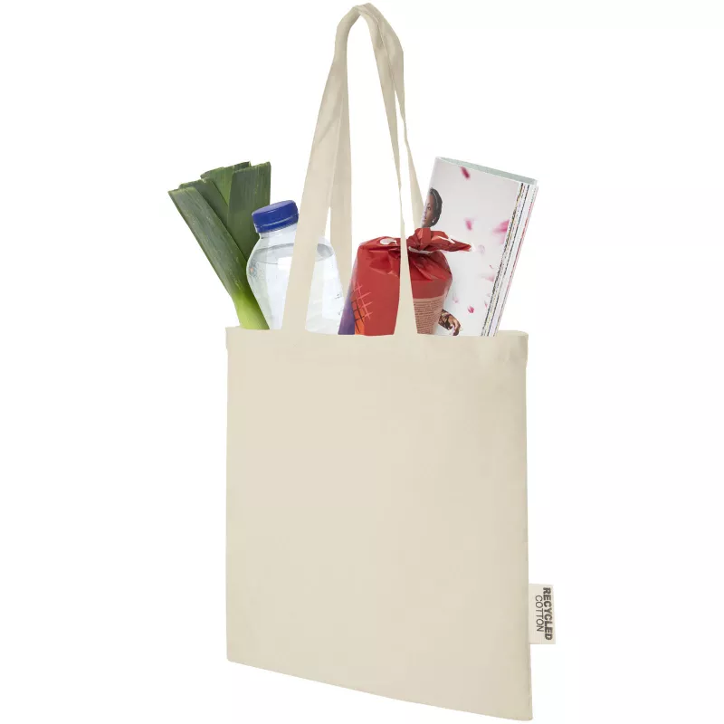 Madras torba na zakupy z bawełny z recyklingu o gramaturze 140 g/m2 i pojemności 7 l - Piasek pustyni (12069506)