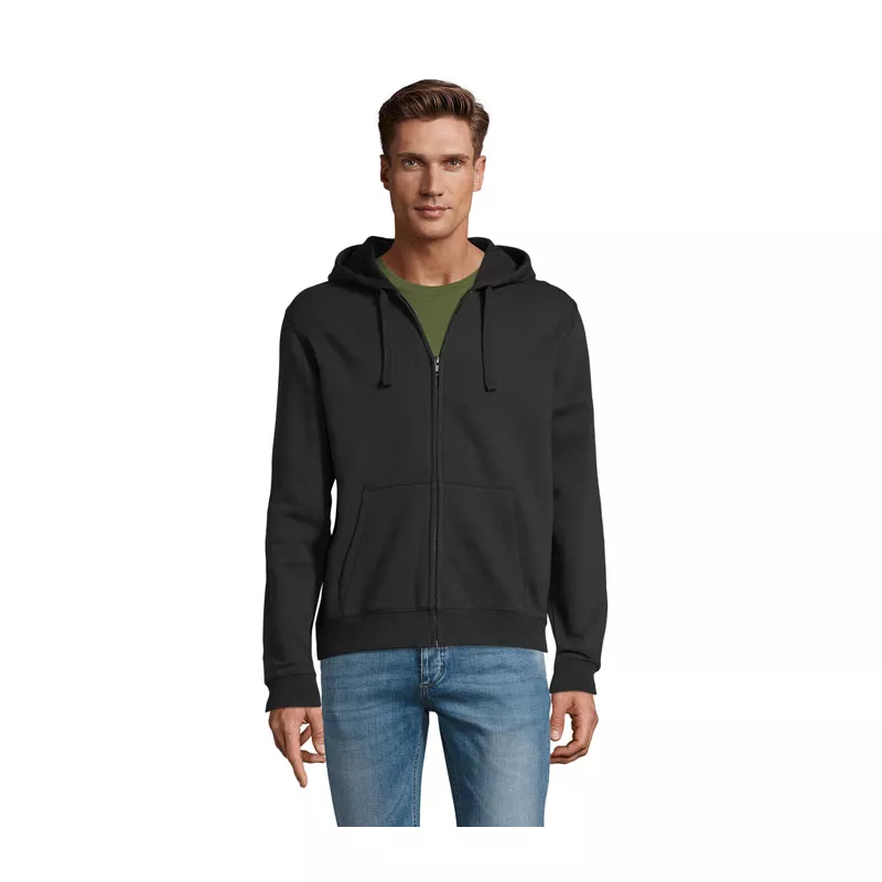 Bluza męska rozpinana 280 g/m² Sol's SPIKE MEN - Czarny (S03105-BK)