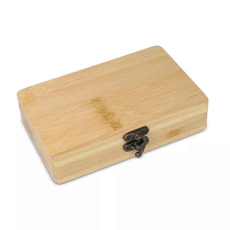13-częściowy zestaw narzędzi w bambusowym pudełku FSC - naturalny-t (LT93414-N0094)