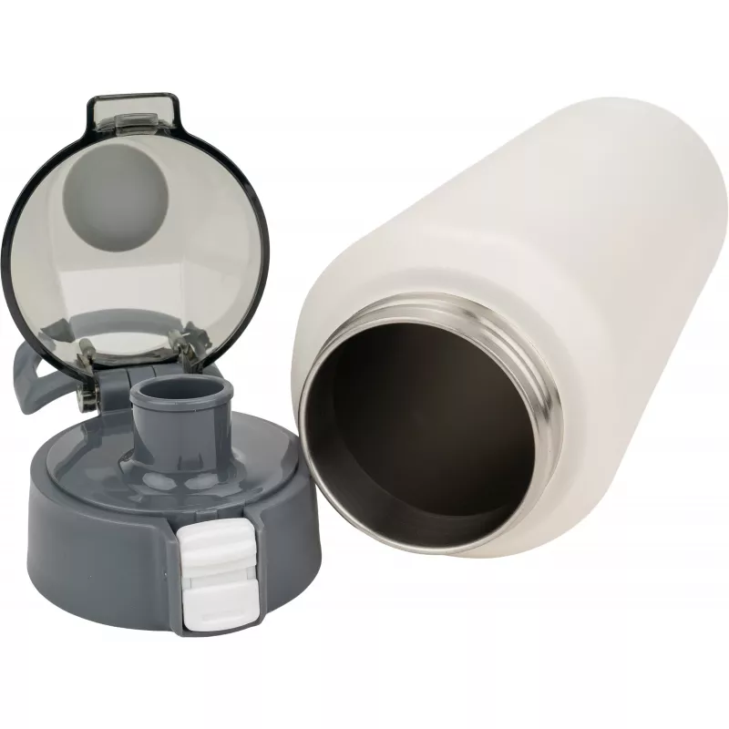 Butelka termiczna stalowa z recyklingu PUENTE ALTO MoLu 600 ml - biały (481506)