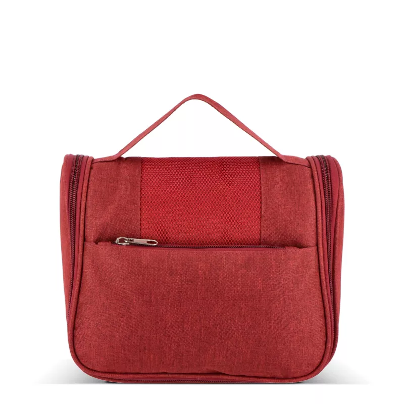 Torba podróżna na kosmetyki rPET 300D Kora - ciemnoczerwony (LT95396-N0020)