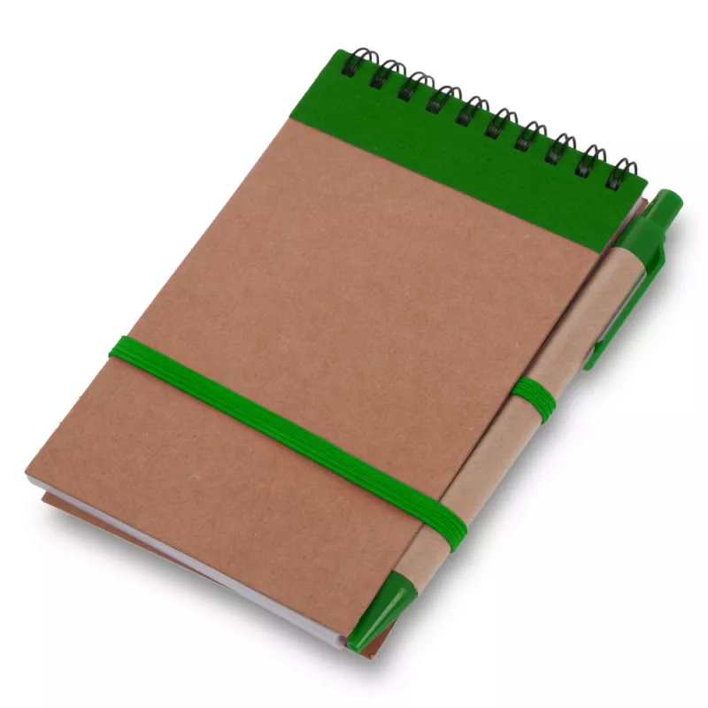 Notatnik ok. A6 z długopisem | Chapman - zielony (V2335-06)