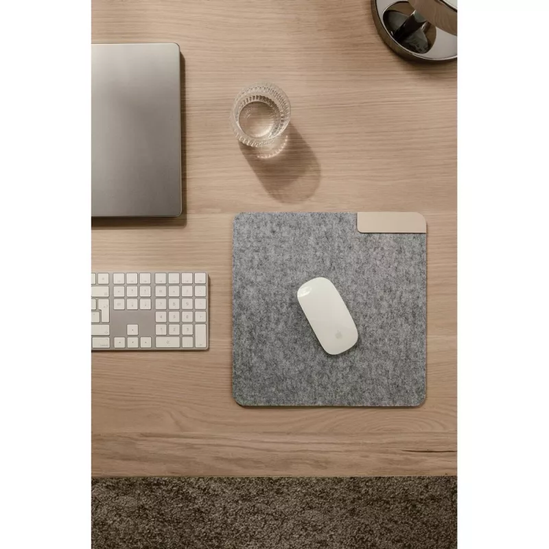 Podkładka pod mysz VINGA Albon 28 x 28 cm, filc z recyklingu - szary (VG528-19)