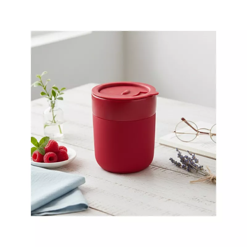 Kubek ceramiczny Caldo 370 ml - czerwony (R85322.08)