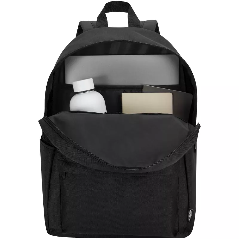 Byron plecak na 14-calowego laptopa o pojemności 16 l z recyklingu z certyfikatem GRS - Czarny (13009690)