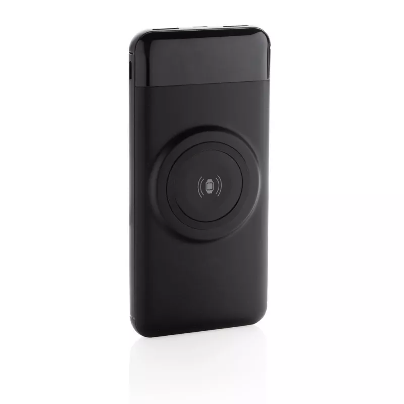 Power bank 10000 mAh, ładowarka bezprzewodowa 3W - czarny (P322.261)