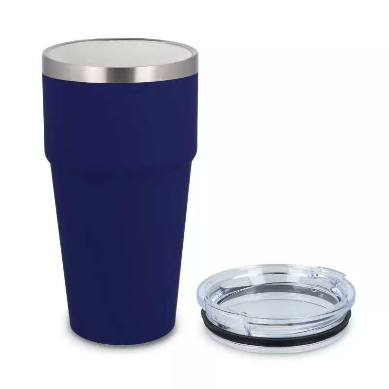 T-ceramiczny kubek do samochodu o miękkim dotyku 500ml - ciemnoniebieski (LT98729-N0010)