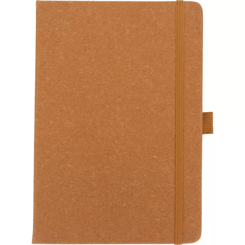 Notatnik A5 w linie ze skóry z recyklingu TRACY - brązowy (2274601)