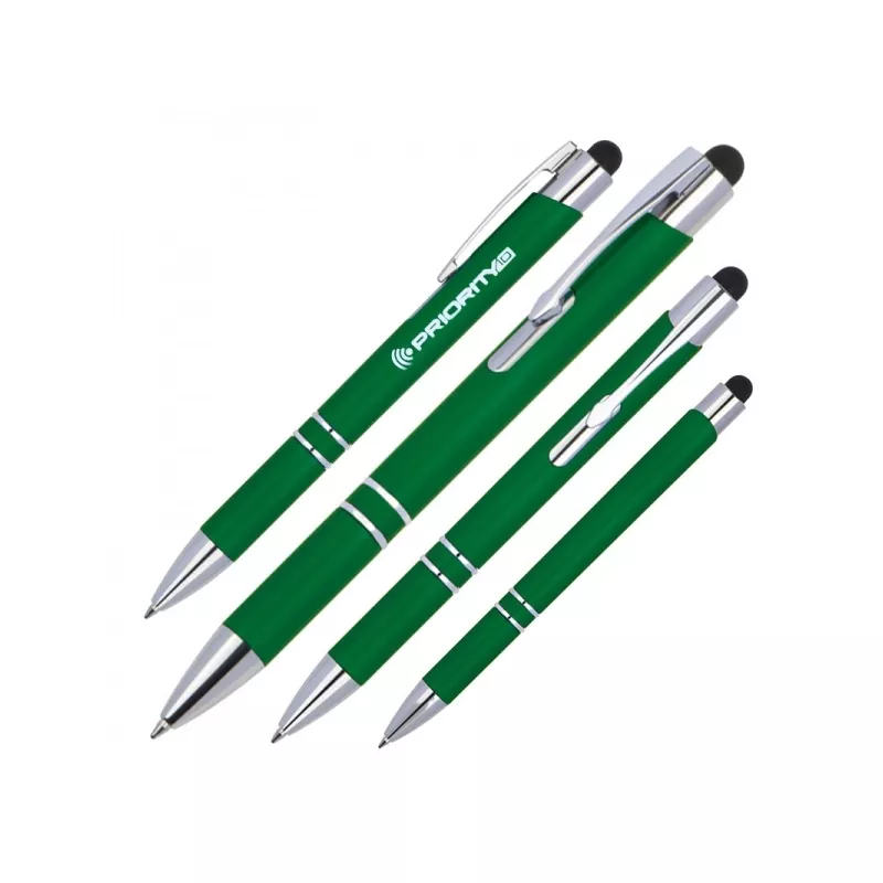 Długopis plastikowy touch pen WORLD - zielony (089209)